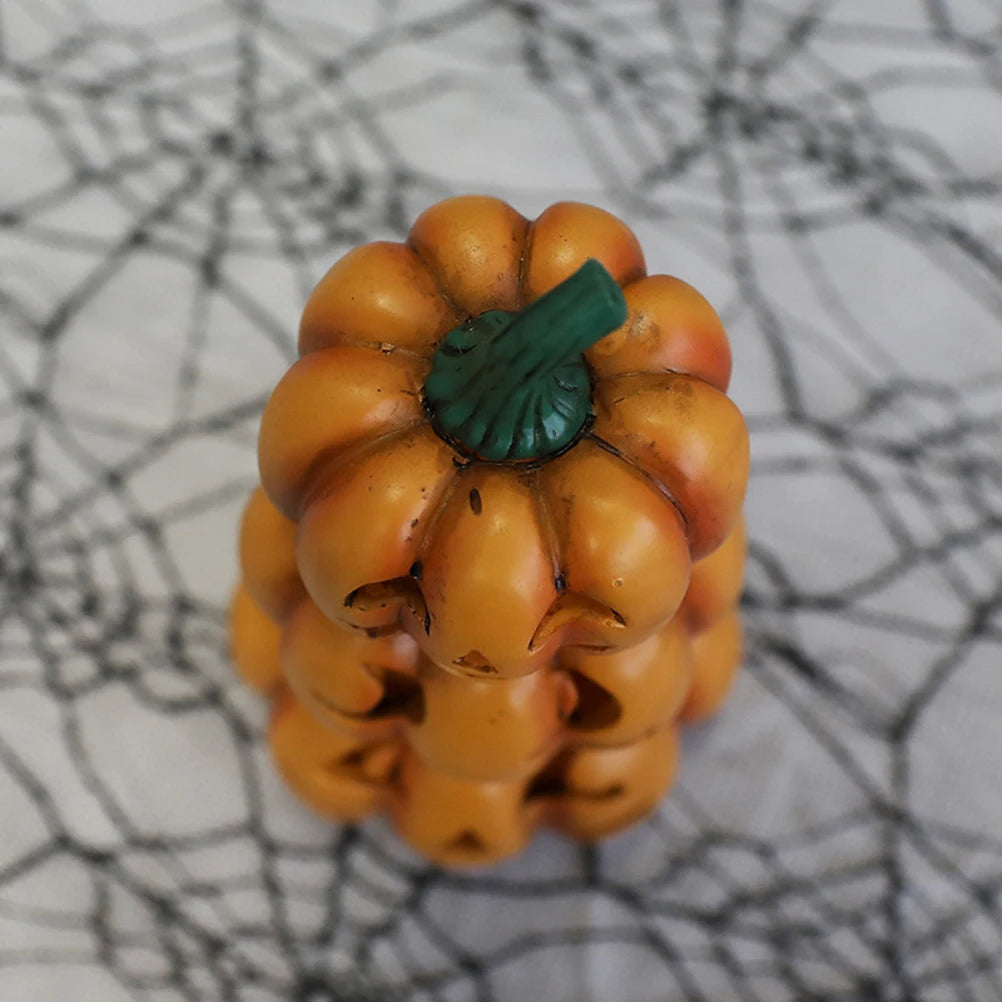 Luz de calabaza de Halloween, calabazas apiladas iluminadas para Halloween, decoración para fiesta de Halloween, decoraciones para interiores y exteriores